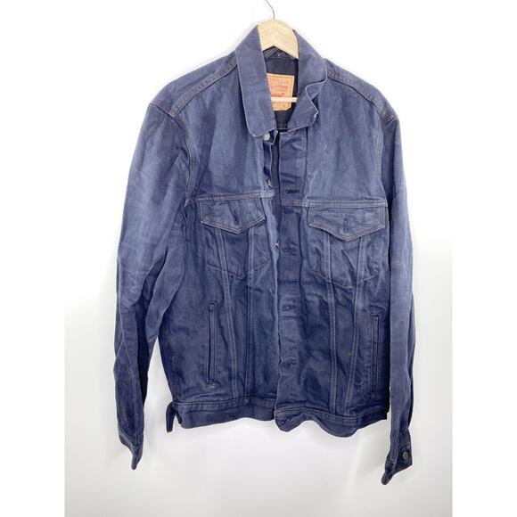 Levi's Blue Denim 100% Cotton Button Front Jacket Men's Size X-Large XL - Picture 1 of 8